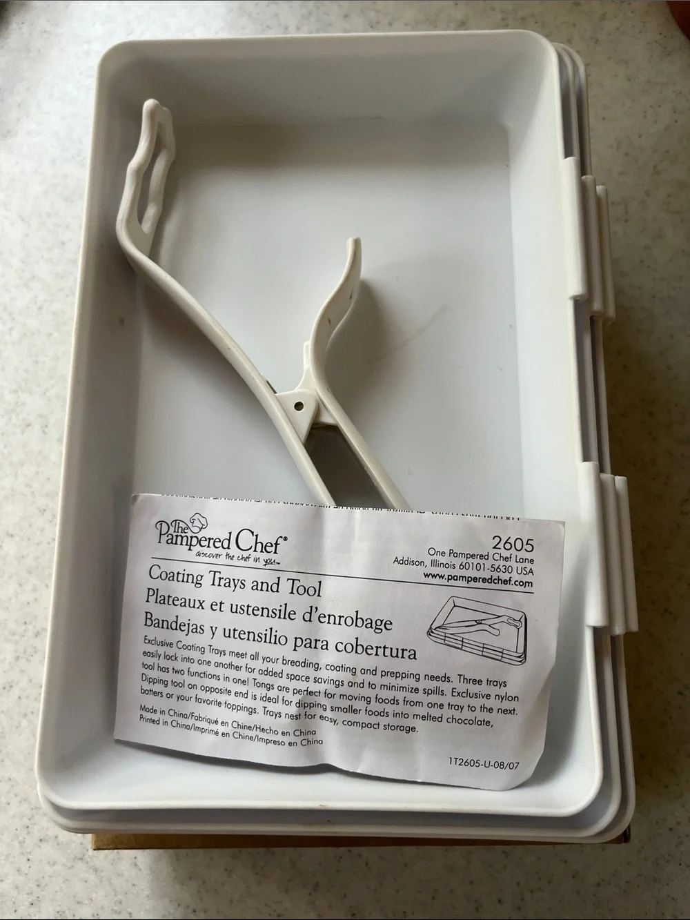 The Pampered Chef Coating Trays and Tool - Brown Kraft